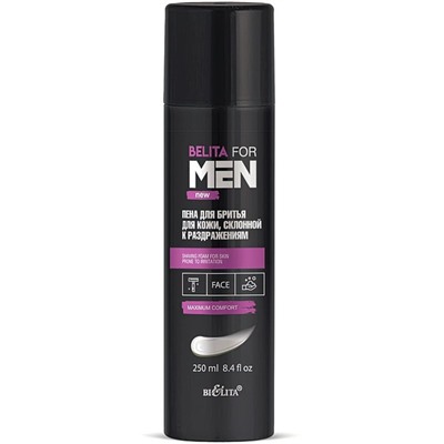 BELITA for MEN  пена д/бритья для бритья для кожи, склонной к раздражениям 250мл /8