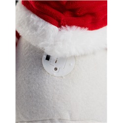 Фигура текстиль «Гном романтик в красном» 40 см, 1 LED, от батареек LR1130×3, свечение тёплое белое