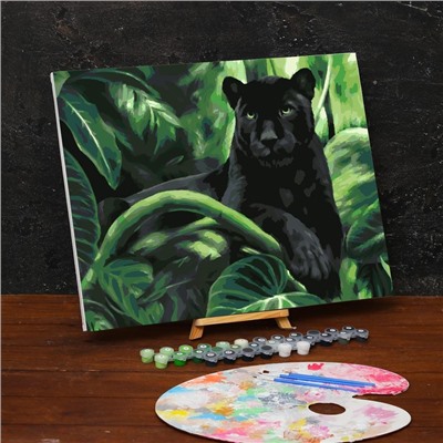 УЦЕНКА Картина по номерам на холсте с подрамником «Пантера», 40×50 см