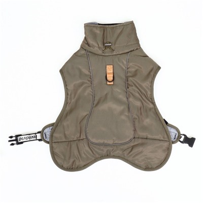 Попона для больших собак, мембранная ткань, размер 3XL (ДС 51, ОШ 50, ОГ 67-75 см), хаки