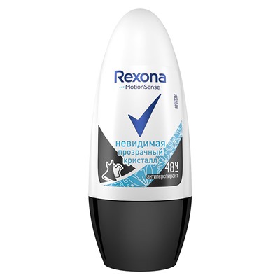 Дезодорант Шариковый Rexona Антиперспирант Невидимый Invisible Aqua/ Прозрачный кристалл 50 мл