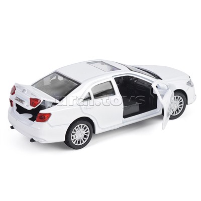 Машина металл Toyota Camry 12 см, (двери, багаж, белый) инерц. в коробке