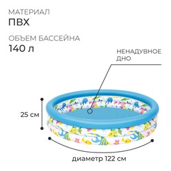 Бассейн надувной, 122×25 см, от 2 лет, МИКС, 51009/51226 Bestway