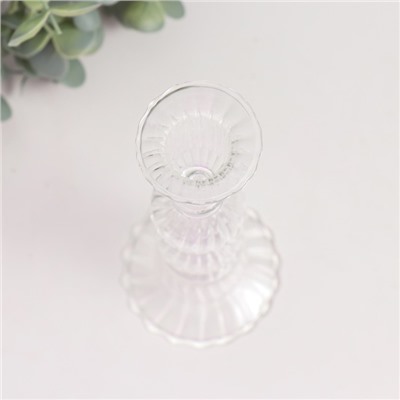 Стеклянный подсвечник на 1 свечу «Эстетика», прозрачный, 27×8.5×8.5 см