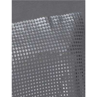 Нарядная футболка с принтом фольгой из премиального хлопка с эластаном