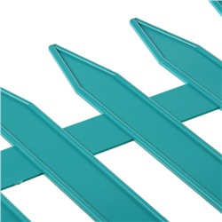 Ограждение декоративное, 35×210 см, 5 секций, пластик, бирюзовое, GOTIKA, Greengo