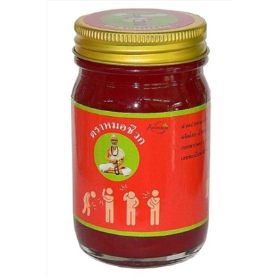 Mho Shee Woke Красный тайский бальзам с разогревающим эффектом, 50 г KRISTALLER, 1112155