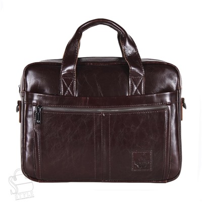 Портфель мужской кожаный 11020Z brown Zinimsk