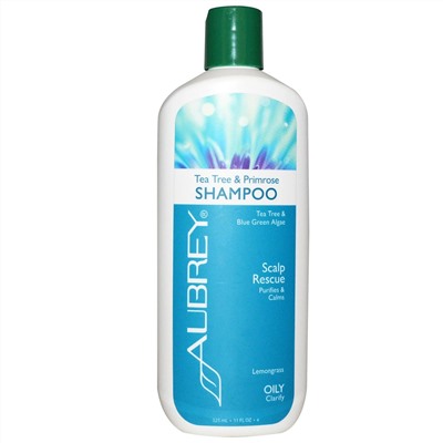 Aubrey Organics, Шампунь Scalp Rescue, чайное дерево и примула, 325 мл (11 жидких унций)