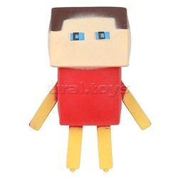 Игрушка антистресс тянучка "Пиксельный персонаж в красном свитере"  блистер, Супер Флекс