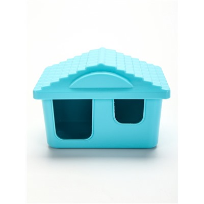 Клетка для грызунов «Пижон», 38×27×27 см, складная, домик, миска, колесо, бирюзовая