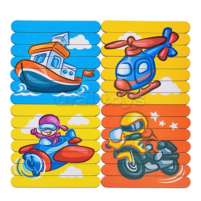 Пазлы-палочки "Транспорт" дер.