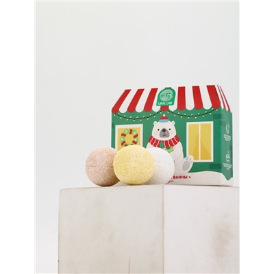 Бомбочки для ванны в домике «Медведь», набор 6 шт. × 40 г, URAL LAB