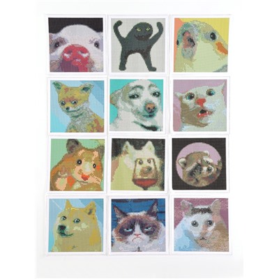 УЦЕНКА Набор алмазная мозаика 12 в1 «Мемы»