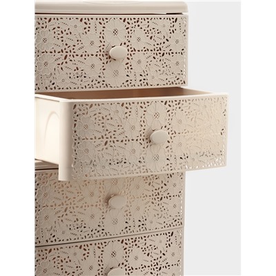 Комод широкий «Лаура», 4-х секционный, цвет слоновая кость