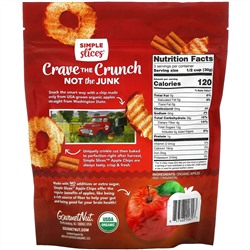 Simple Slices, Organic Apple Chips, Cinnamon Red Apples, 3.5 oz (99 g)