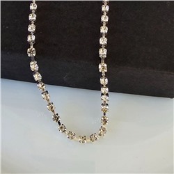 Браслет на ногу, камни прозрачные, арт. 002.082