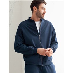 Бомбер из тонкого премиального футера с эластаном