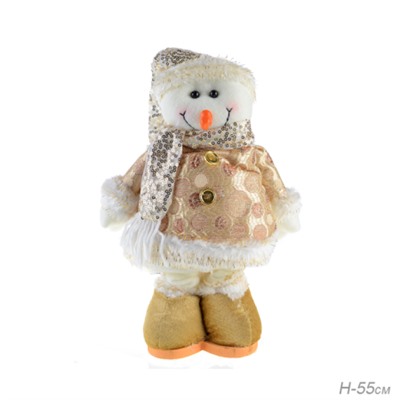 Новогоднее украшение Снеговик на телескопических ножках 46/55 см / SH014 /уп 72/