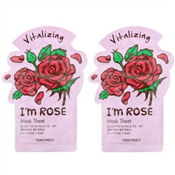 Tony Moly, I'm Rose (роза), маска и крем для рук, набор из 4 предметов
