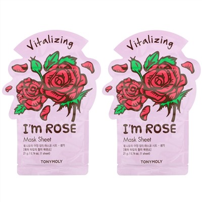 Tony Moly, I'm Rose (роза), маска и крем для рук, набор из 4 предметов
