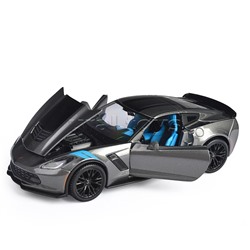 Машинка die-cast 2017 Corvette Grand Sport, 1:24, серебристая, открывающиеся двери