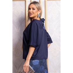 Блуза Стильный замысел (синяя) Б14842-10М
