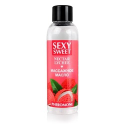 Массажное масло Sexy Sweet Nectar Lychee с феромонами и ароматом личи - 75 мл.