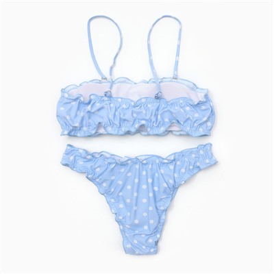 Купальник раздельный со сборкой женский MINAKU, голубой, размер 46