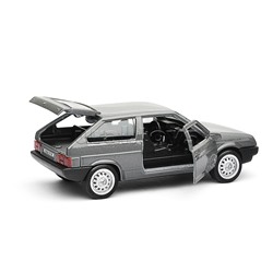 Машина металл LADA-2108 "Спутник" 12 см, (двери, багаж, серый) в коробке