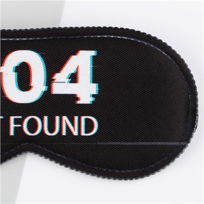 Маска для сна Not found, 19.3×9.5 см, чёрная