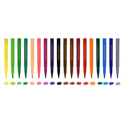 Фломастеры-кисточки 18цв ФККМ18 Каляка-Маляка