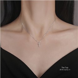 Изящная цепочка под серебро с маленьким крестиком