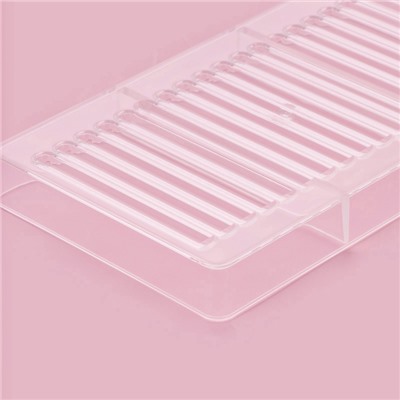 Форма для шоколада «Соломка», пластик, 20×12×2.5 см, 18 ячеек 8.5×0.5 см, прозрачная