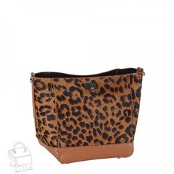Сумка женская кожаная 3632VG leopard brown Vitelli Grassi