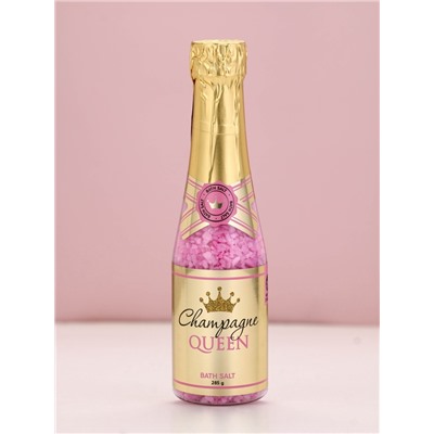 Соль для ванны Champagne Queen, 285 г, аромат фрукты со льдом, Чистое счастье