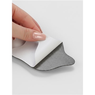 Пяткоудерживатели для обуви, клеевая основа, 10×7.3 см, пара, чёрные