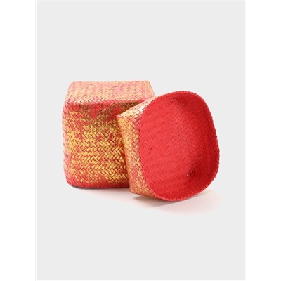 Корзинка плетёная «Голден», 20×20×26 см, розовая