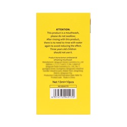 Ополаскиватель для полости рта антибактериальный SADOER, лимон, 10 шт. по 13 мл