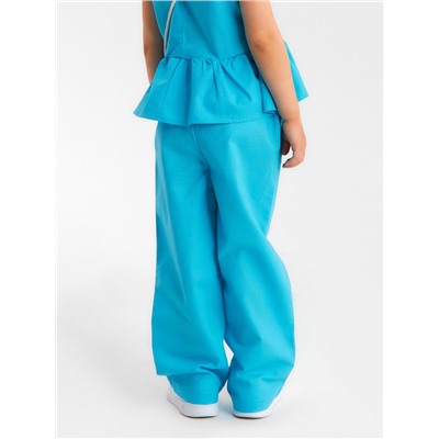 Брюки для девочки, MINAKU, голубые, рост 140 см