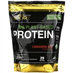 California Gold Nutrition, растительный протеин со вкусом булочки с корицей, веганский, легкоусвояемый, 908 г (2 фунта)