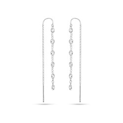 Серьги из серебра куб.циркон., ТЦС-64