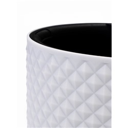 Кашпо для цветов «Фасет», 3.5 л, d=18 см, h=16.5 см, пластиковое, с автополивом, со вставкой, белое