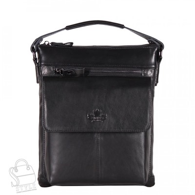 Сумка мужская кожаная 7611 black Zinimsk