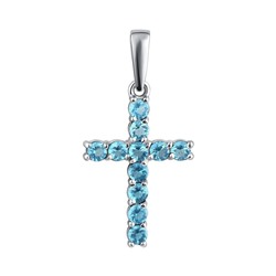 Подвеска из серебра куб.циркон., Л-29358г