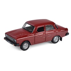 Машина металл АЗЛК "Москвич-2140sl",  12,5 см, (дв, баг, вишневый) инерц., в коробке