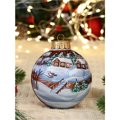 Набор из 4-х ёлочных шаров d=10 см «Зимний сон»