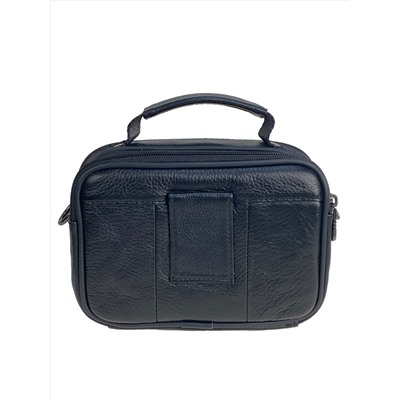 Сумка мужская из натуральной кожи, цвет черный