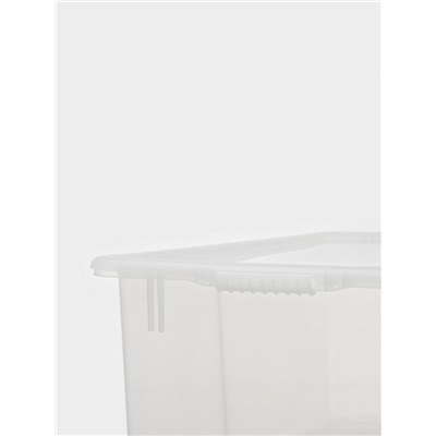 Контейнер для хранения Porter, 50 л, 66×42×26 см, с крышкой, прозрачный