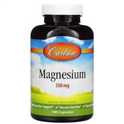 Carlson Labs, магний, 350 мг, 180 капсул